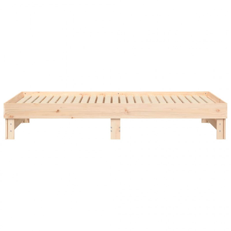 Łóżko rozsuwane, 2x(80x200) cm, lite drewno sosnowe
