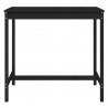 Stolik ogrodowy, czarny, 121x82,5x110 cm, lite drewno sosnowe