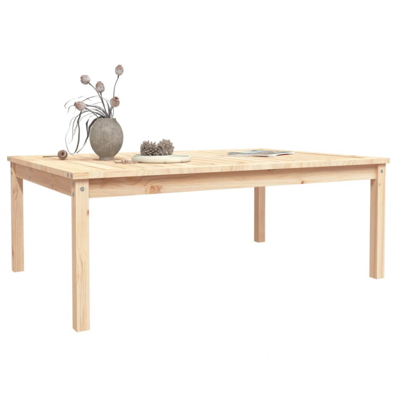 Stolik ogrodowy, 121x82,5x45 cm, lite drewno sosnowe