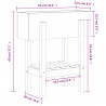 Donica ogrodowa, czarna, 62x30x69 cm, lite drewno sosnowe
