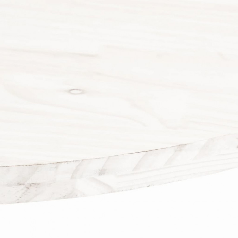 Blat stołu, biały, 110x55x2,5 cm, lite drewno sosnowe, owalny