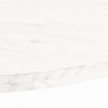 Blat stołu, biały, 110x55x2,5 cm, lite drewno sosnowe, owalny