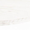 Blat stołu, biały, 70x35x2,5 cm, lite drewno sosnowe, owalny