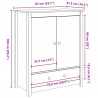 Szafka, szara, 83x41,5x100 cm, lite drewno sosnowe