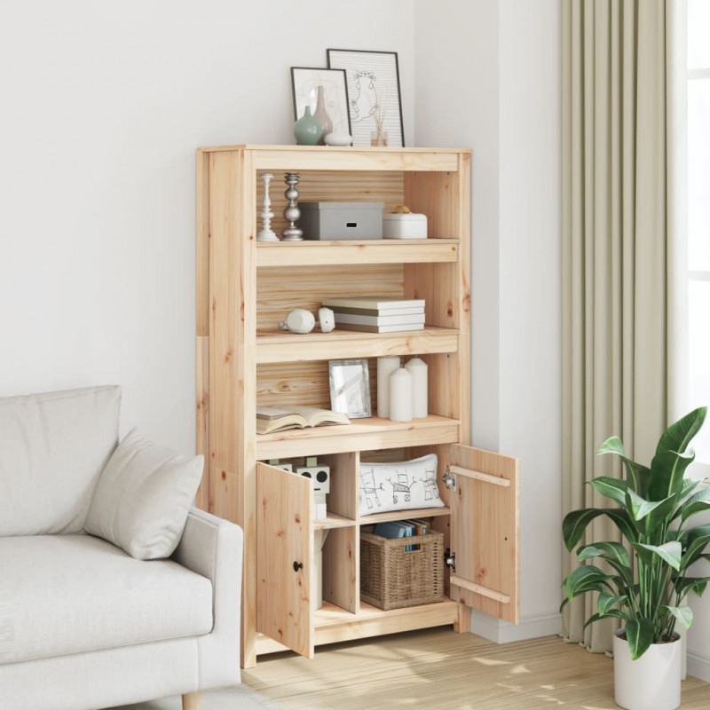 Szafka, 80x35x154 cm, lite drewno sosnowe