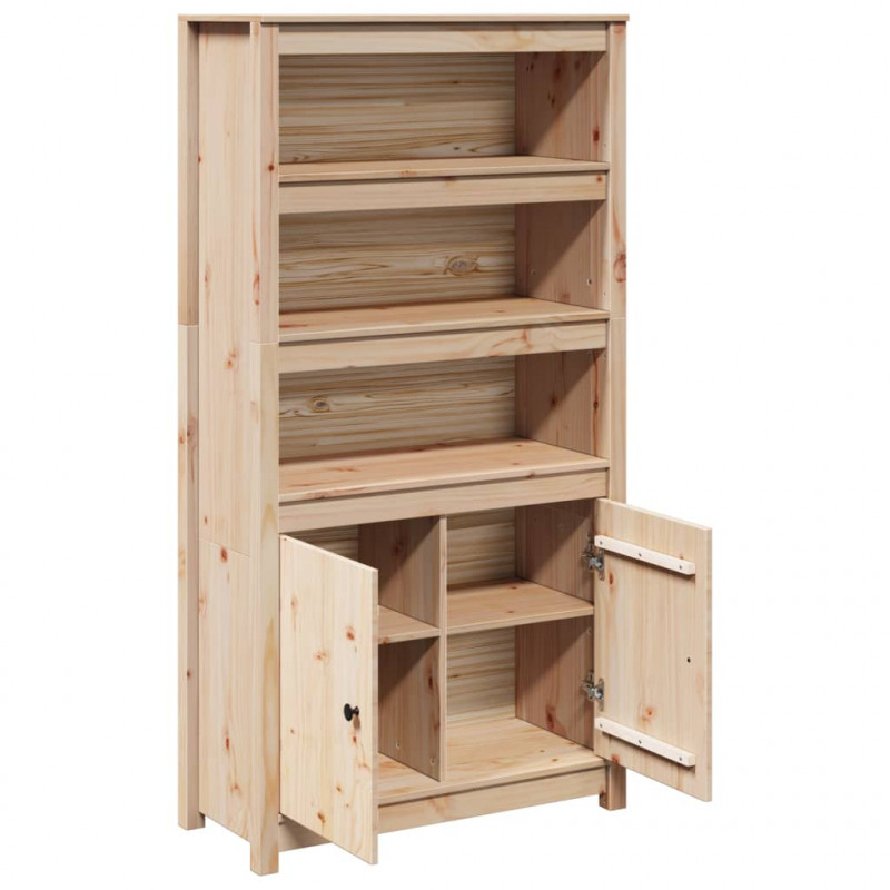Szafka, 80x35x154 cm, lite drewno sosnowe