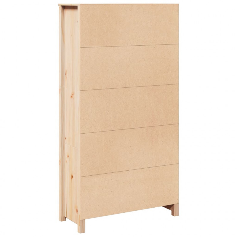 Szafka, 80x35x154 cm, lite drewno sosnowe