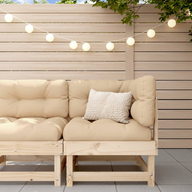 Ogrodowa sofa narożna, lite drewno sosnowe