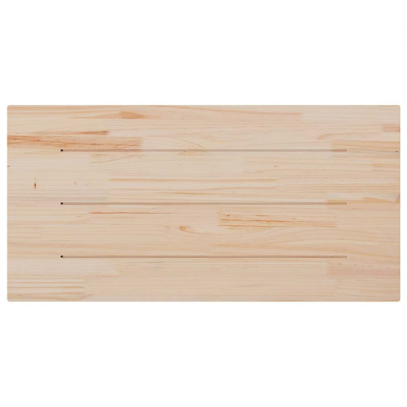 Blat stołu, biały, 100x60x2,5cm, lite drewno sosnowe, prostokąt