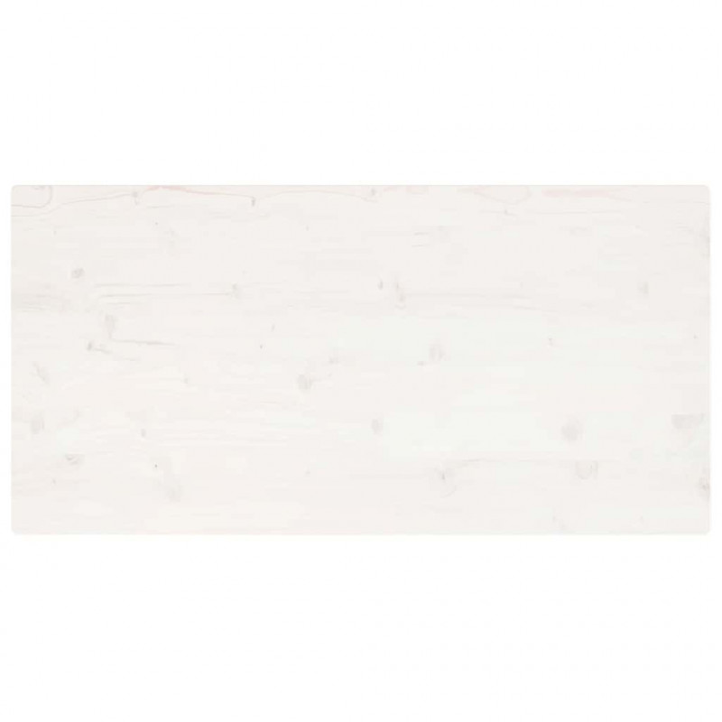 Blat stołu, biały, 100x60x2,5cm, lite drewno sosnowe, prostokąt