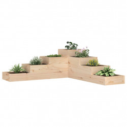 Donica ogrodowa 4-poziomowa 106x104,5x36 cm Drewno lite sosnowe