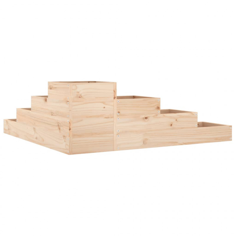 Donica ogrodowa 4-poziomowa 106x104,5x36 cm Drewno lite sosnowe