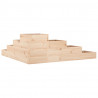 Donica ogrodowa 4-poziomowa 106x104,5x36 cm Drewno lite sosnowe