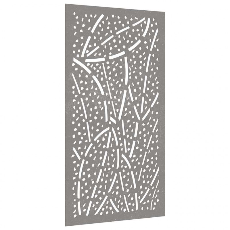 Ogrodowa dekoracja ścienna, 105x55 cm, stal kortenowska, liście