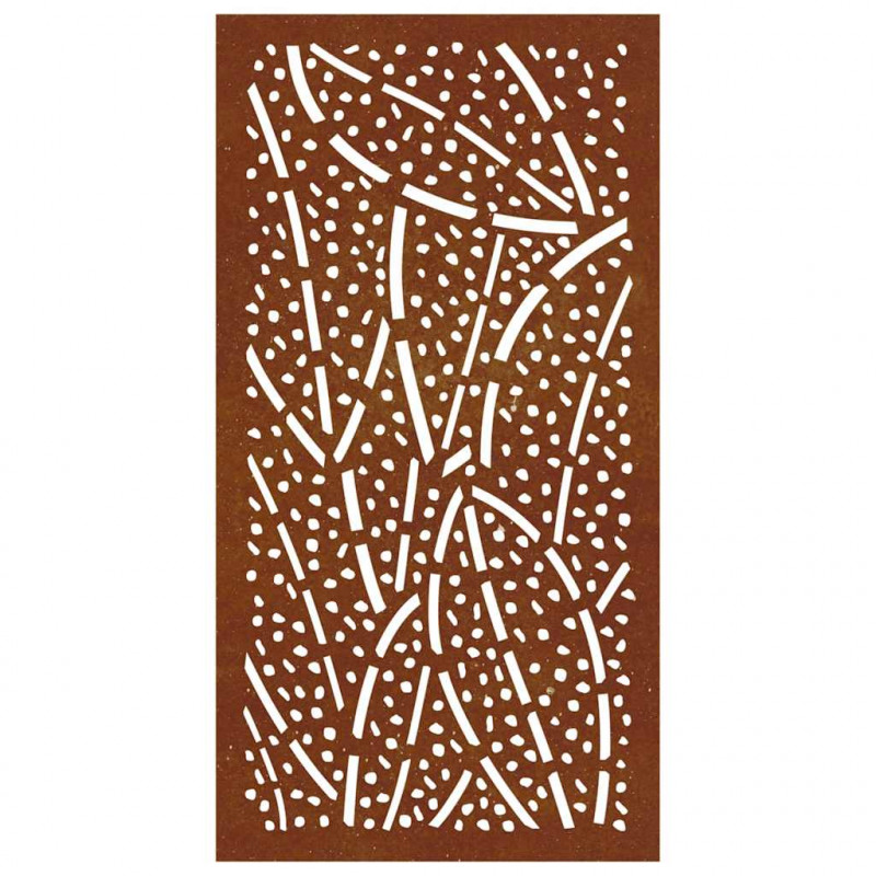 Ogrodowa dekoracja ścienna, 105x55 cm, stal kortenowska, liście