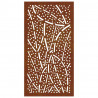 Ogrodowa dekoracja ścienna, 105x55 cm, stal kortenowska, liście