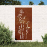 Ogrodowa dekoracja ścienna, 105x55 cm, stal kortenowska, bambus