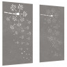 Ogrodowe dekoracje ścienne, 2 szt., 105x55 cm, stal kortenowska