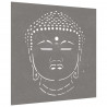 Ogrodowa dekoracja ścienna, 55x55 cm, stal kortenowska, Budda