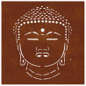 Ogrodowa dekoracja ścienna, 55x55 cm, stal kortenowska, Budda