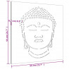 Ogrodowa dekoracja ścienna, 55x55 cm, stal kortenowska, Budda