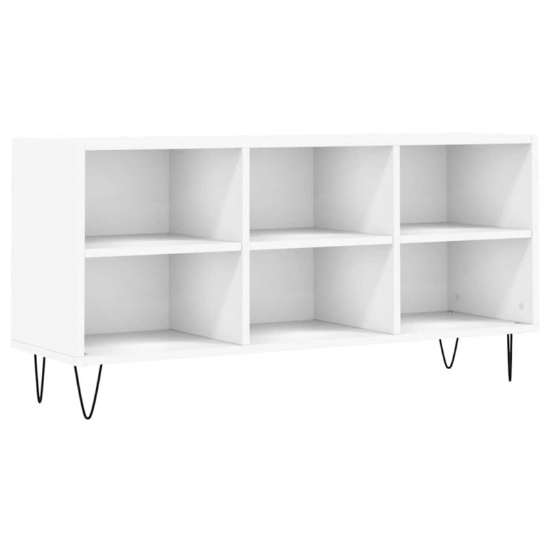 Szafka pod TV, biała, 103,5x30x50 cm, materiał drewnopochodny