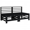 Siedziska środkowe z poduszkami, 2 szt., czarne, drewno sosnowe