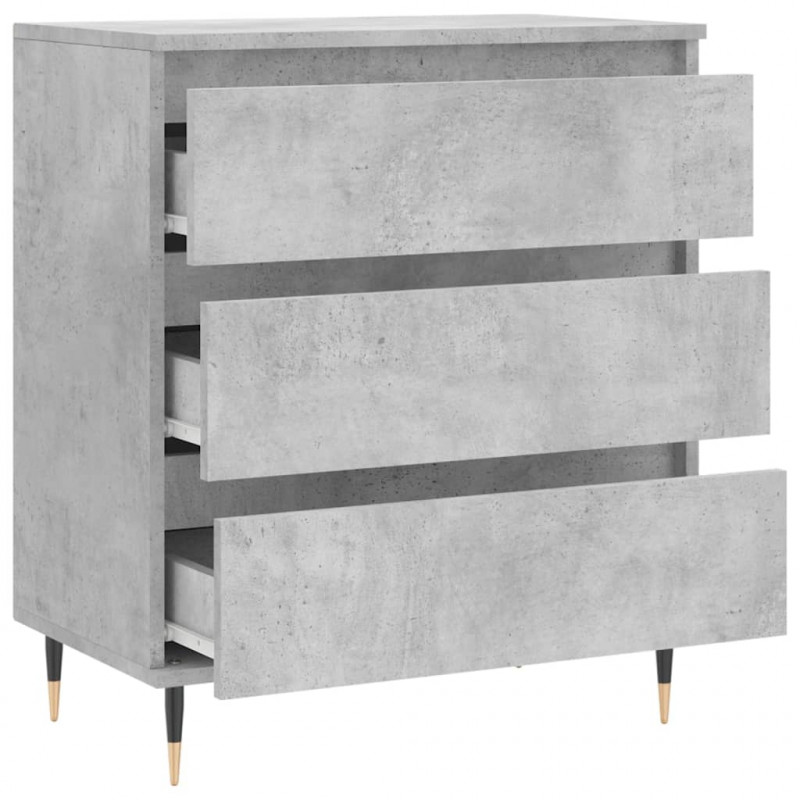Komoda, szarość betonu, 60x35x70 cm, materiał drewnopochodny