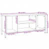 Szafka pod TV, czarna, 102x35x45 cm, materiał drewnopochodny