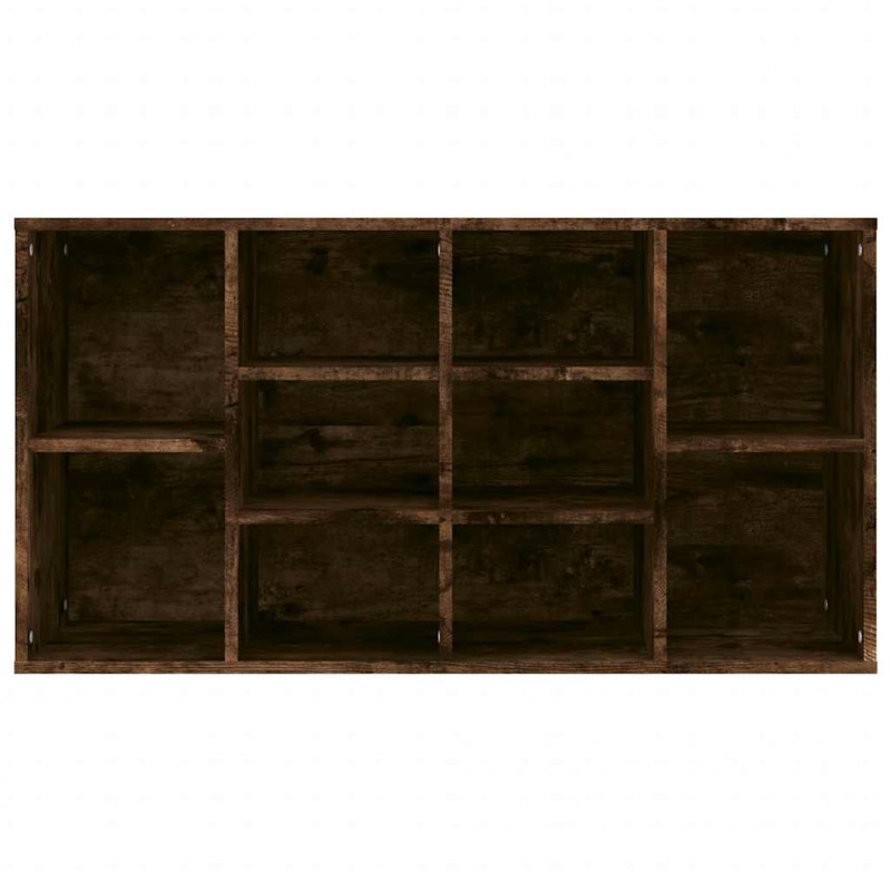 Ławka z miejscem na buty, przydymiony dąb, 103x30x55 cm