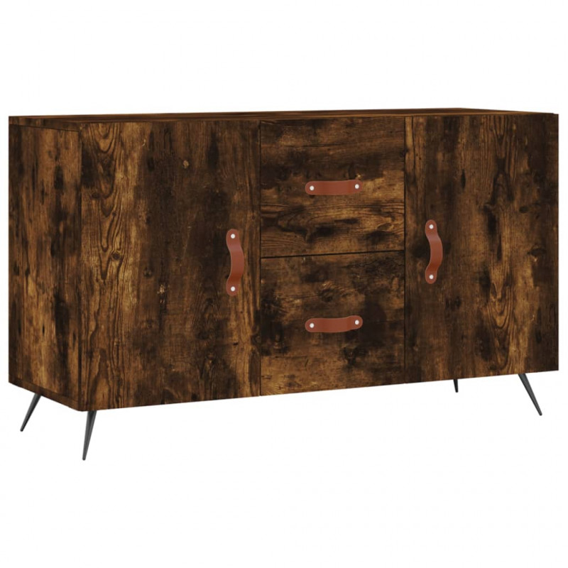 Komoda, przydymiony dąb, 100x36x60 cm, materiał drewnopochodny