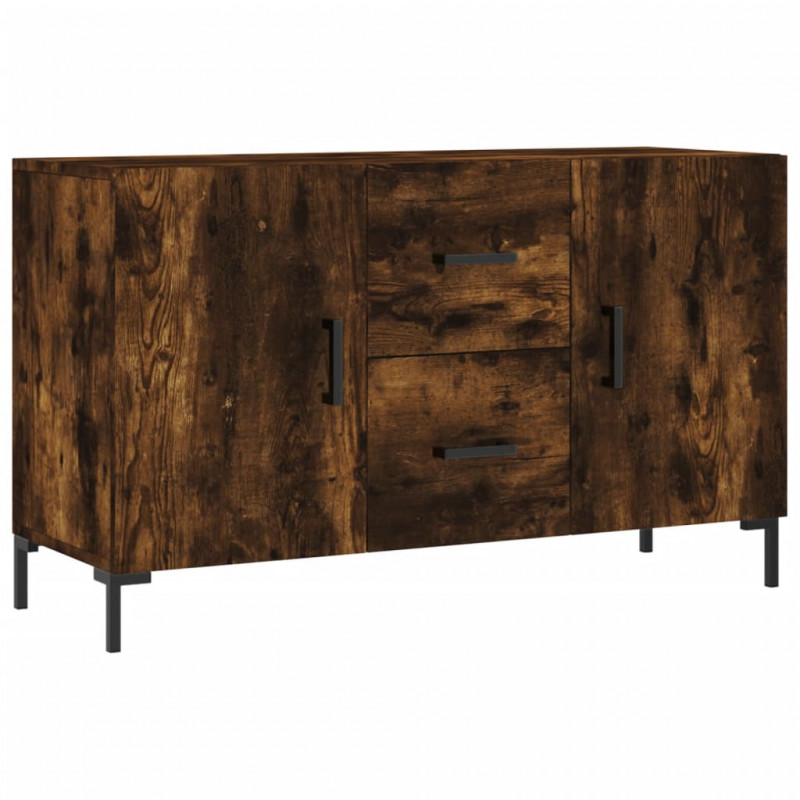 Komoda, przydymiony dąb, 100x36x60 cm, materiał drewnopochodny