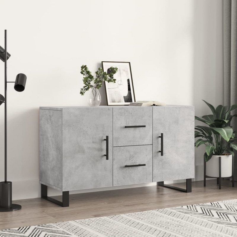 Komoda, szarość betonu, 100x36x60 cm, materiał drewnopochodny