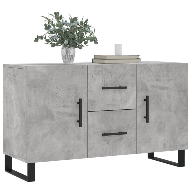Komoda, szarość betonu, 100x36x60 cm, materiał drewnopochodny