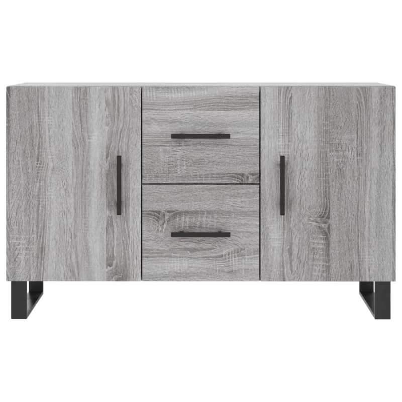 Komoda, szary dąb sonoma, 100x36x60 cm, materiał drewnopochodny