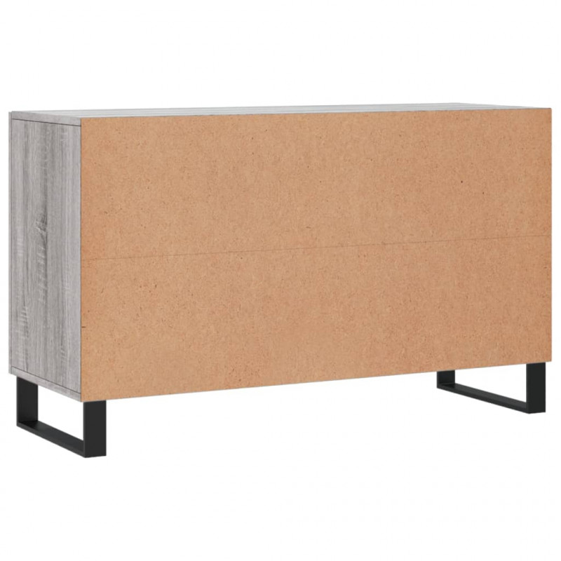 Komoda, szary dąb sonoma, 100x36x60 cm, materiał drewnopochodny