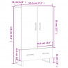 Wysoka szafka, dąb sonoma, 69,5x31x115 cm