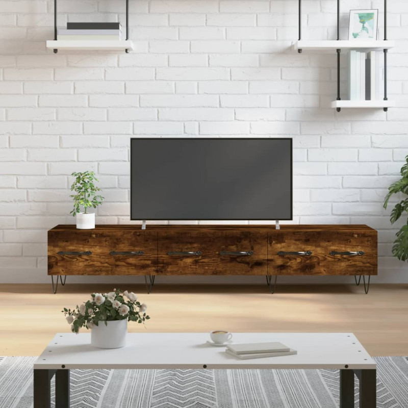 Szafka pod telewizor, przydymiony dąb, 150x36x30 cm