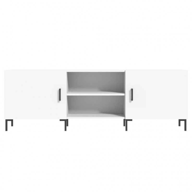 Szafka pod TV, biała, 150x30x50 cm, materiał drewnopochodny
