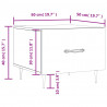 Stoliki kawowe, 2 szt., białe z połyskiem, 50x50x40 cm