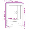 Wysoka szafka, przydymiony dąb, 69,5x31x115 cm