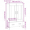 Wysoka szafka, przydymiony dąb, 69,5x31x115 cm