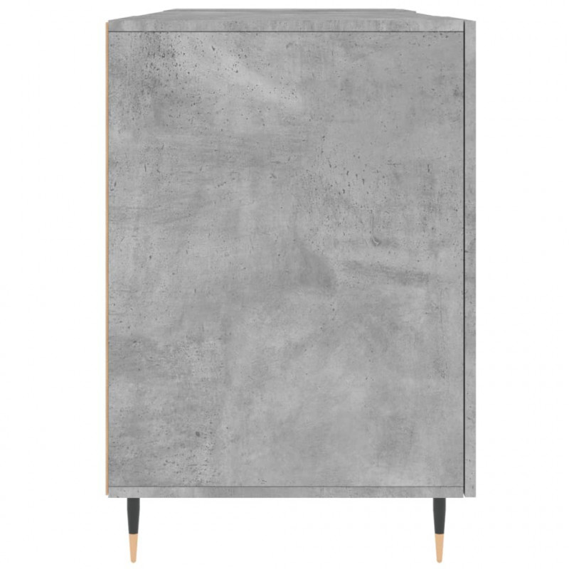 Biurko, szarość betonu, 140x50x75 cm, materiał drewnopochodny