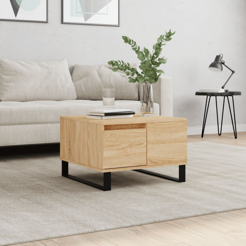 Stolik kawowy, dąb sonoma 55x55x36,5 cm materiał drewnopochodny