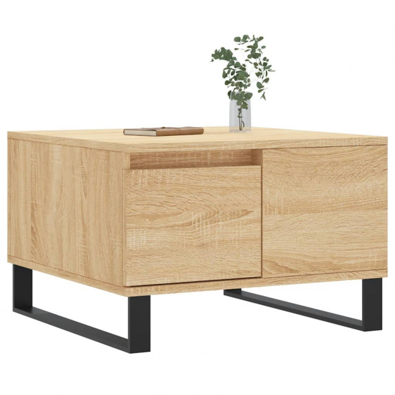 Stolik kawowy, dąb sonoma 55x55x36,5 cm materiał drewnopochodny