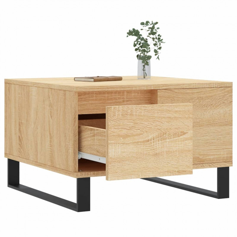 Stolik kawowy, dąb sonoma 55x55x36,5 cm materiał drewnopochodny