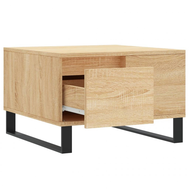 Stolik kawowy, dąb sonoma 55x55x36,5 cm materiał drewnopochodny