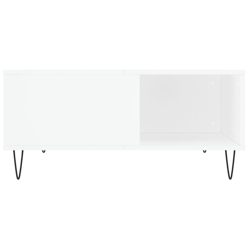 Stolik kawowy, biały 80x80x36,5 cm, materiał drewnopochodny