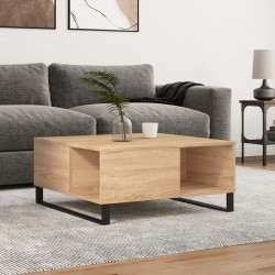 Stolik kawowy, dąb sonoma 80x80x36,5 cm materiał drewnopochodny