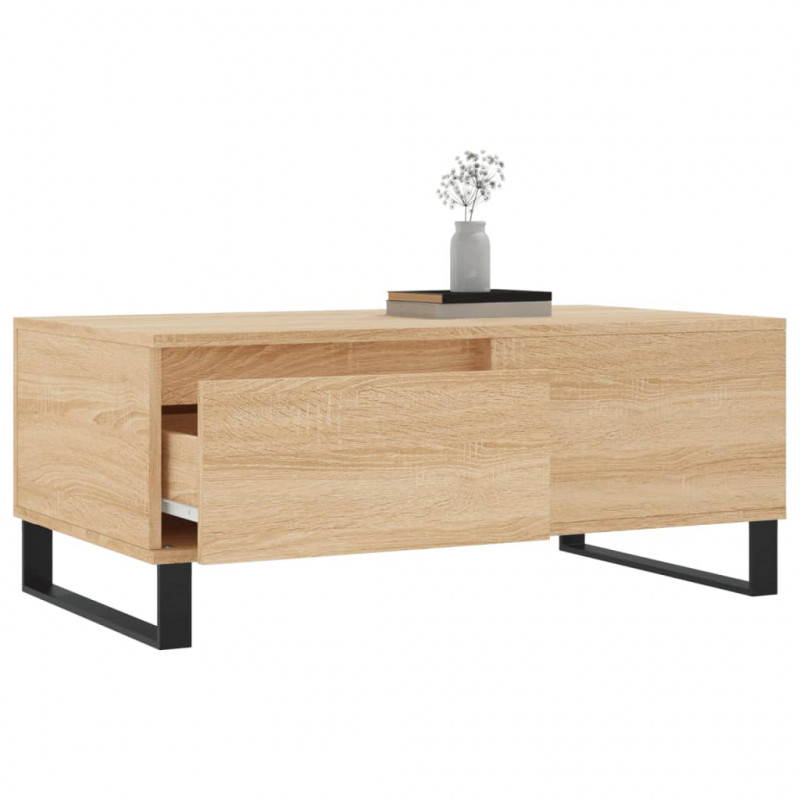 Stolik kawowy, dąb sonoma 90x50x36,5 cm materiał drewnopochodny